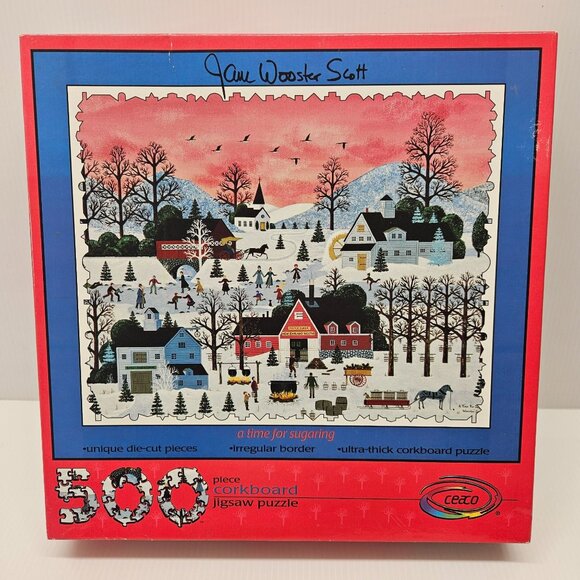 Jane Wooster Scott A TIME FOR SUGARING Corkboard Ceaco Jigsaw Puzzle 500 Piece - Picture 1 of 6